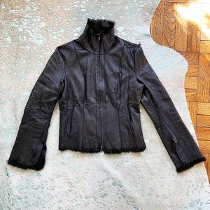 Guess Rabbit Fur Moto Jacket